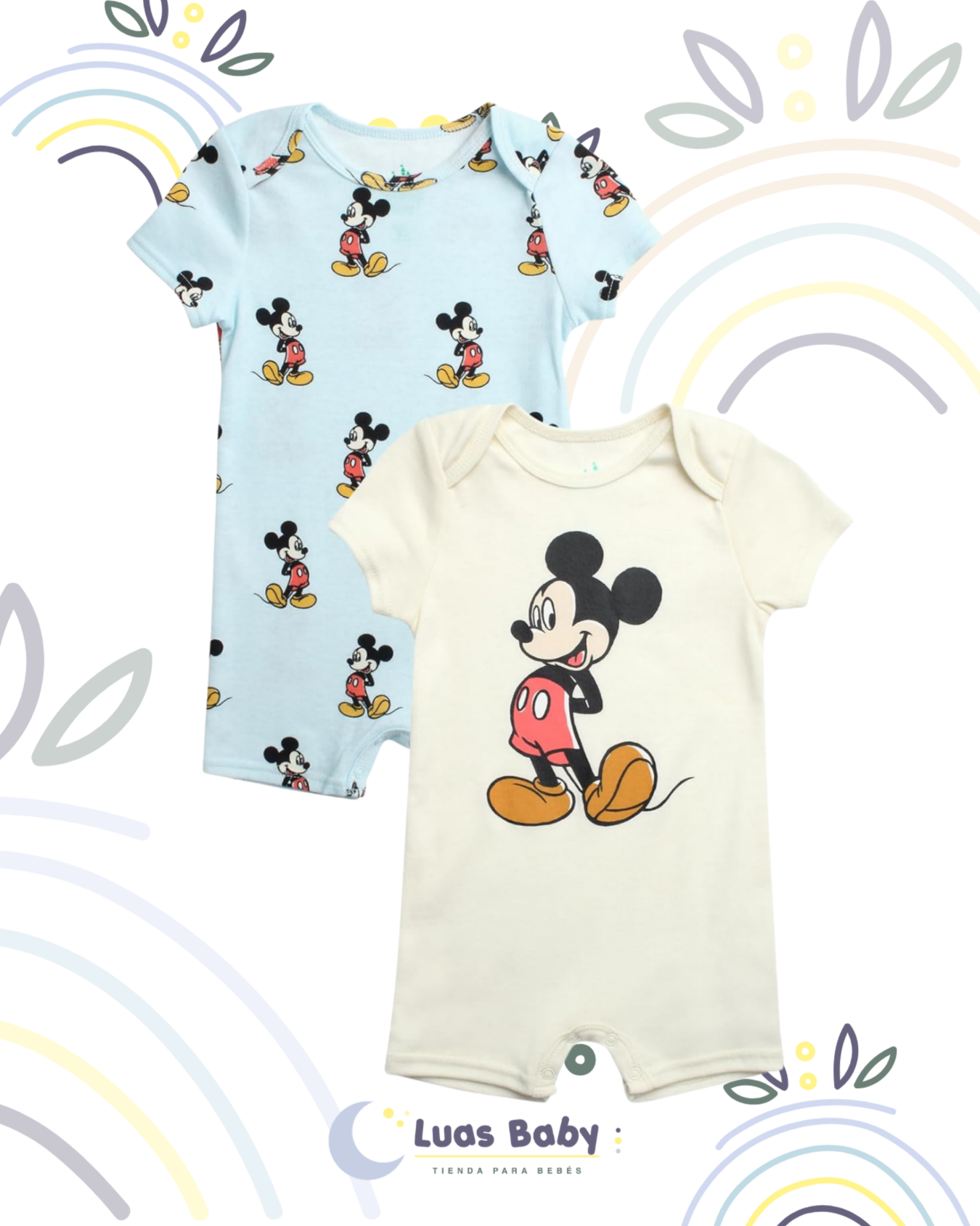 Pack 2 Rompers Mickey Mouse Disney