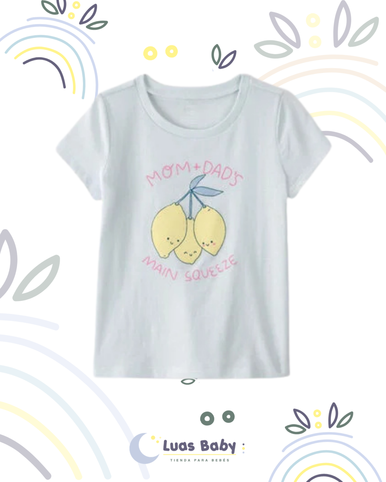 Camiseta "Mom + Dad's Main Squeeze" Limones