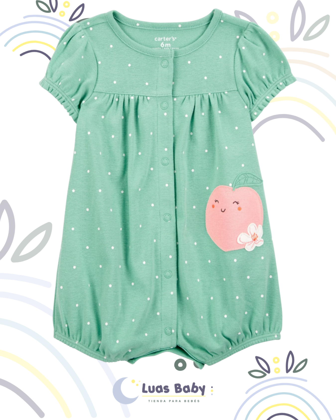Romper Verde con Durazno Carter's