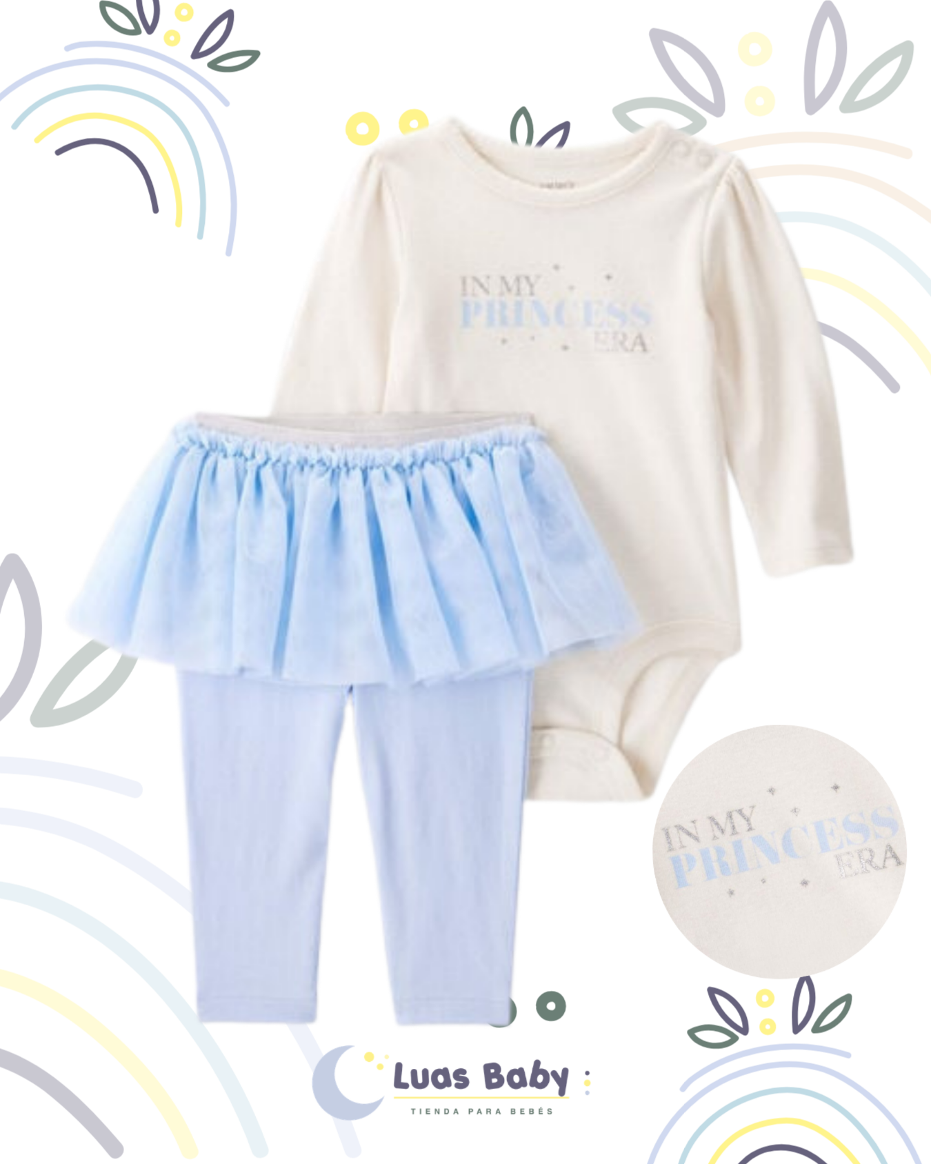 Conjunto "In My Princess Era" + Tutú Azul