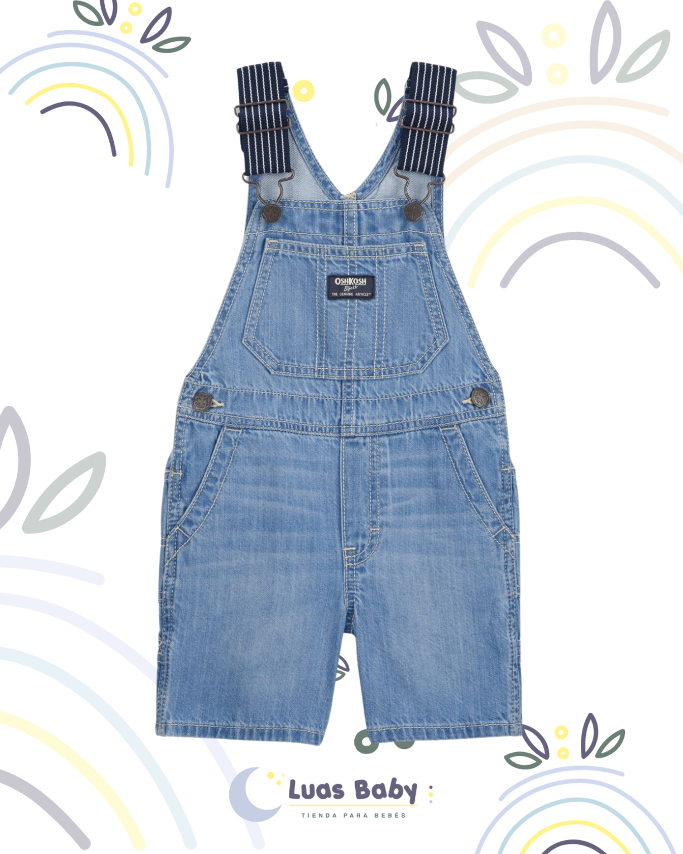 Overol Corto Denim Clásico OshKosh