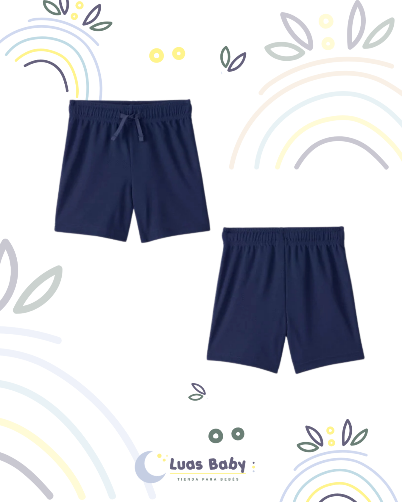 Short de Baño Azul Marino Liso