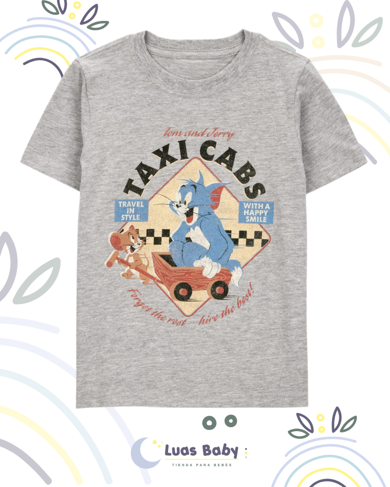 Camiseta Manga Corta Tom & Jerry "Taxi Cabs"