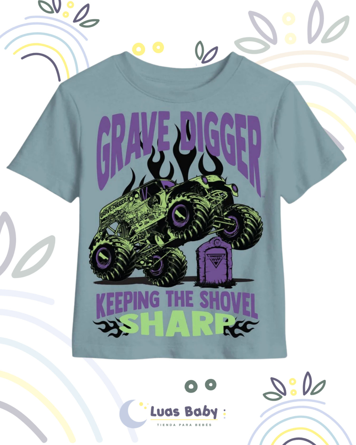 Camiseta Manga Corta "Grave Digger" Monster Truck
