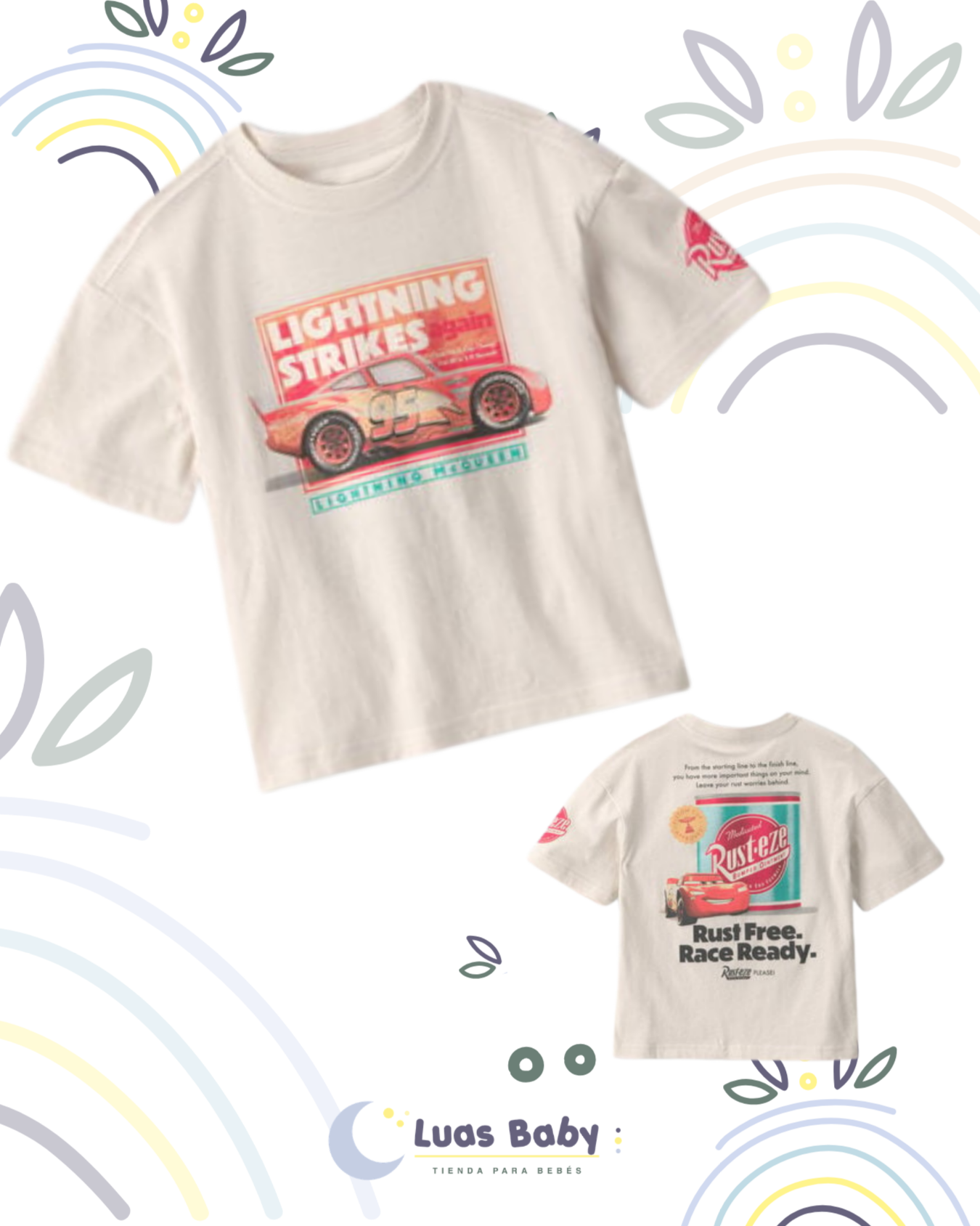 Camiseta Lightning McQueen "Lightning Strikes" Cars