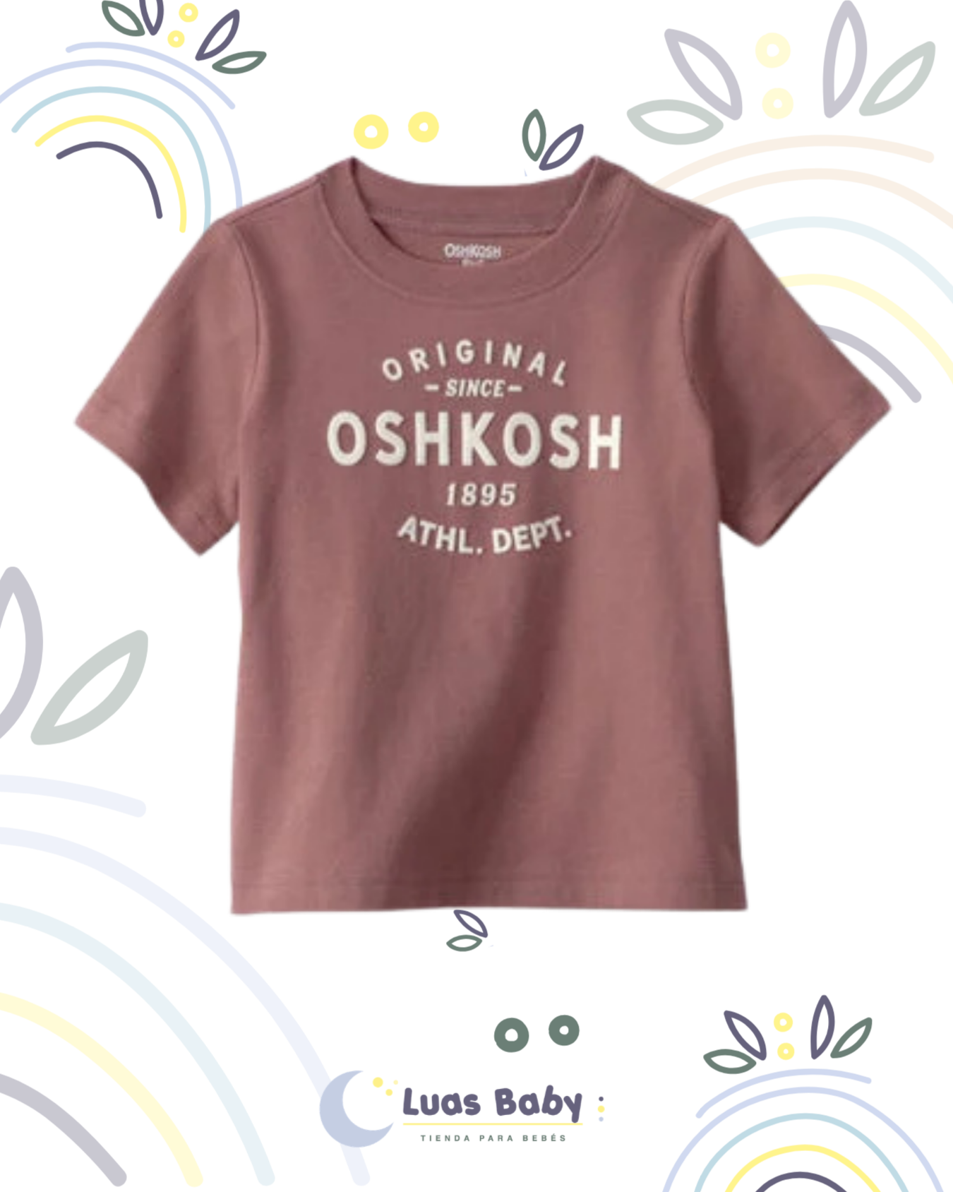Camiseta Manga Corta OshKosh Rosa Viejo