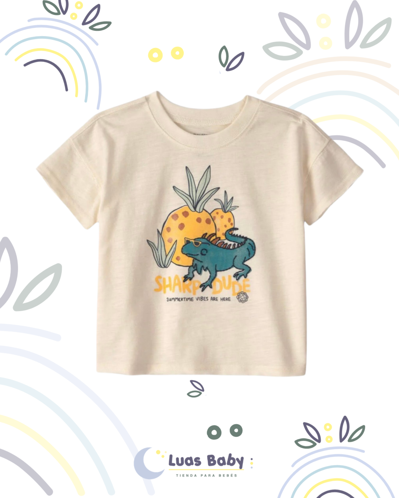 Camiseta Manga Corta "Sharp Dude" Dinosaurio